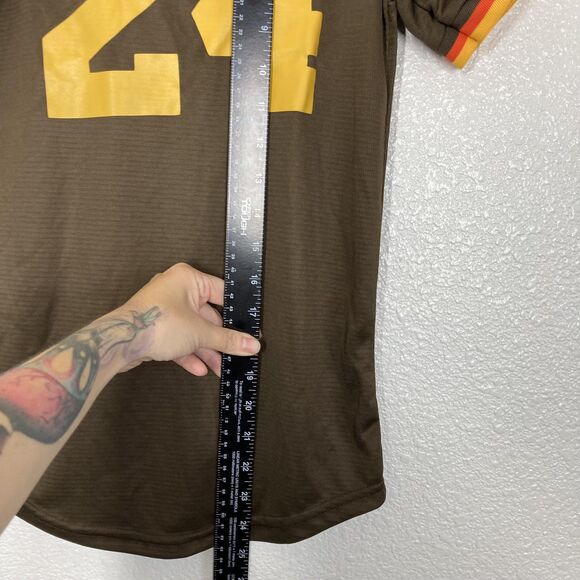 San Diego Padres Jersey Youth Small Brown Yellow MLB Baseball Little League 24 - Picture 7 of 14